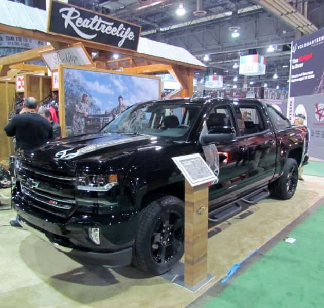 The Realtree Edition Silverado on the SHOT floor.