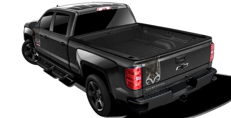 The rear of the Silverado Realtree Edition.
