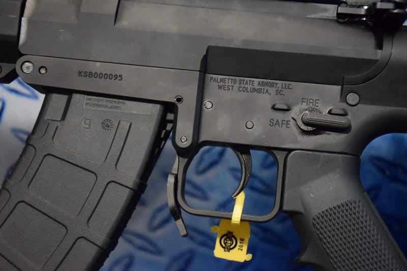 The magwell and fire controls of the KS-47.