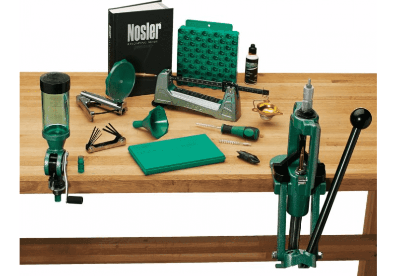 A starter kit, like this RCBS Rock Chucker Supreme setup is the way to get going.