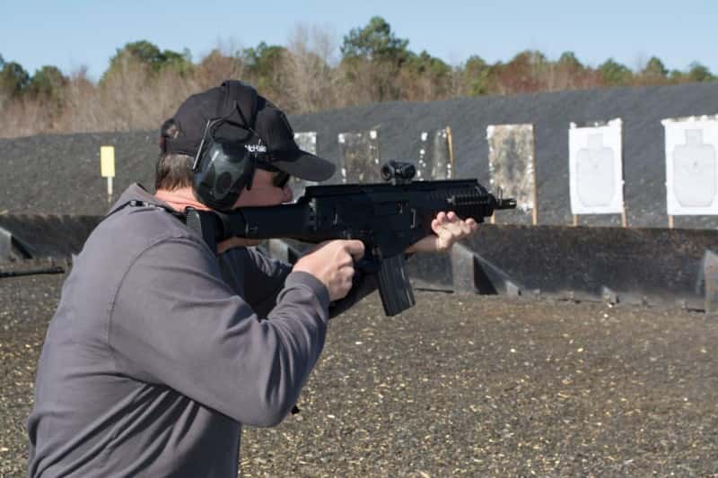 One of the reasons rifles are easier to shoot is that they provide three anchor points to the body.