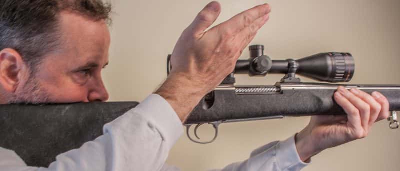 With the open-palm method, you manipulate the bolt with the palm of your hand by pulling and pushing. You never grip the bolt.