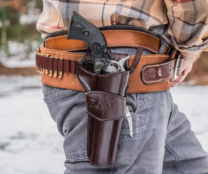 The cavalry draw was adapted for pistols worn on the right side like this one, but with the butt forward.