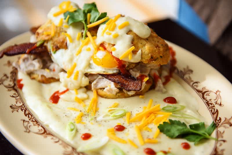 Wild Turkey with Cheddar Biscuits and Gravy OutdoorHub