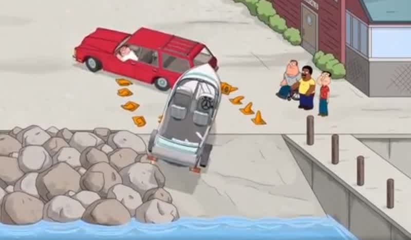 Video Family Guy Hilariously Trolls Boat Launch Failures Outdoorhub