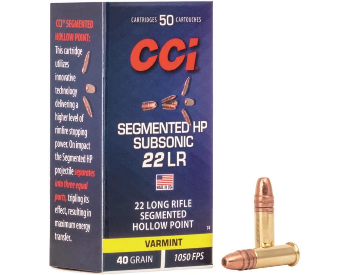 CCI 22L LR Subsonic Segmented Hollow Point