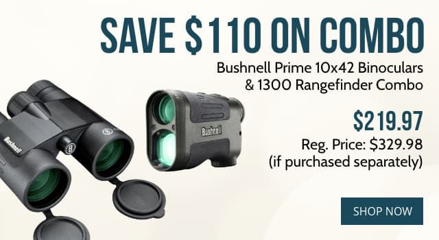 Bushnell Prime 10x42 Binoculars and 1300 Rangefinder Combo