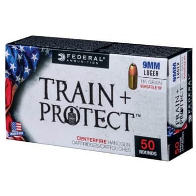 Federal Train+Protect Handgun Ammunition 115gr VHP