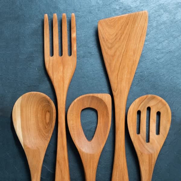 Lancaster Amish-made Wooden Kitchen Utensil Set